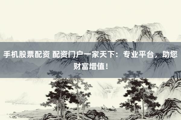 手机股票配资 配资门户一家天下：专业平台，助您财富增值！