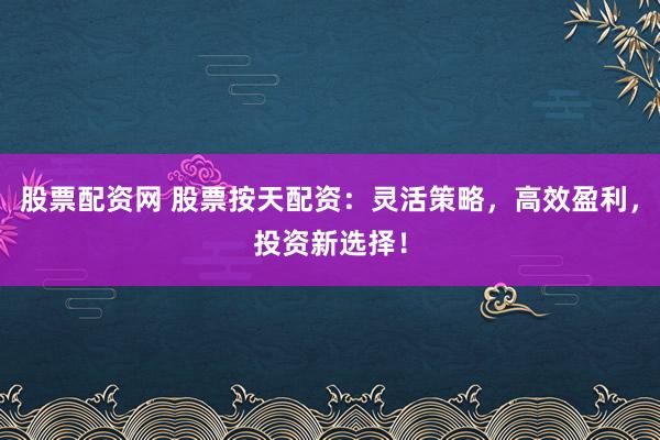 股票配资网 股票按天配资：灵活策略，高效盈利，投资新选择！