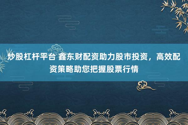 炒股杠杆平台 鑫东财配资助力股市投资，高效配资策略助您把握股票行情