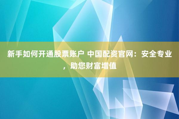 新手如何开通股票账户 中国配资官网：安全专业，助您财富增值