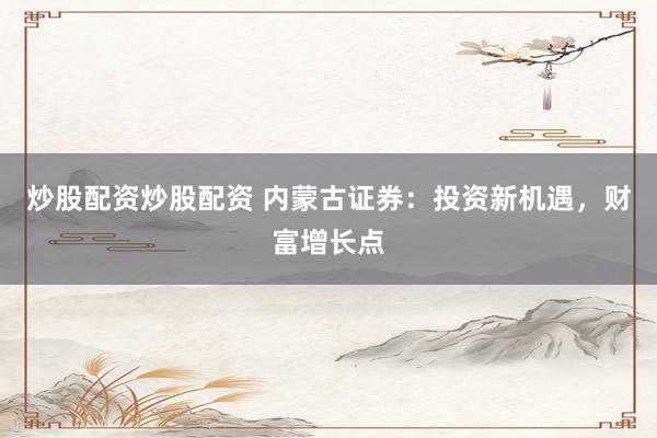 炒股配资炒股配资 内蒙古证券：投资新机遇，财富增长点
